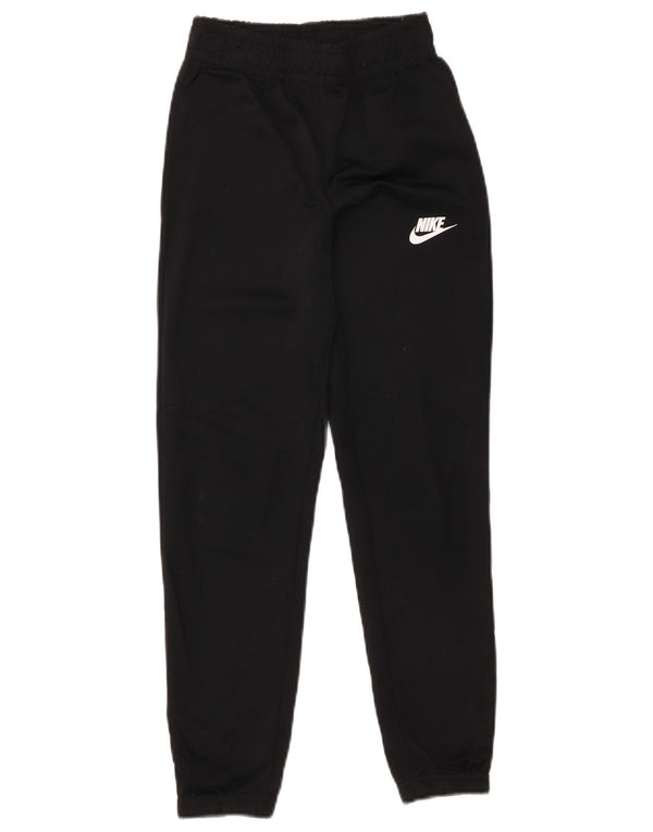 Nike Girls Tracksuit Trousers Joggers 8-9 Years Small  Black Polyester