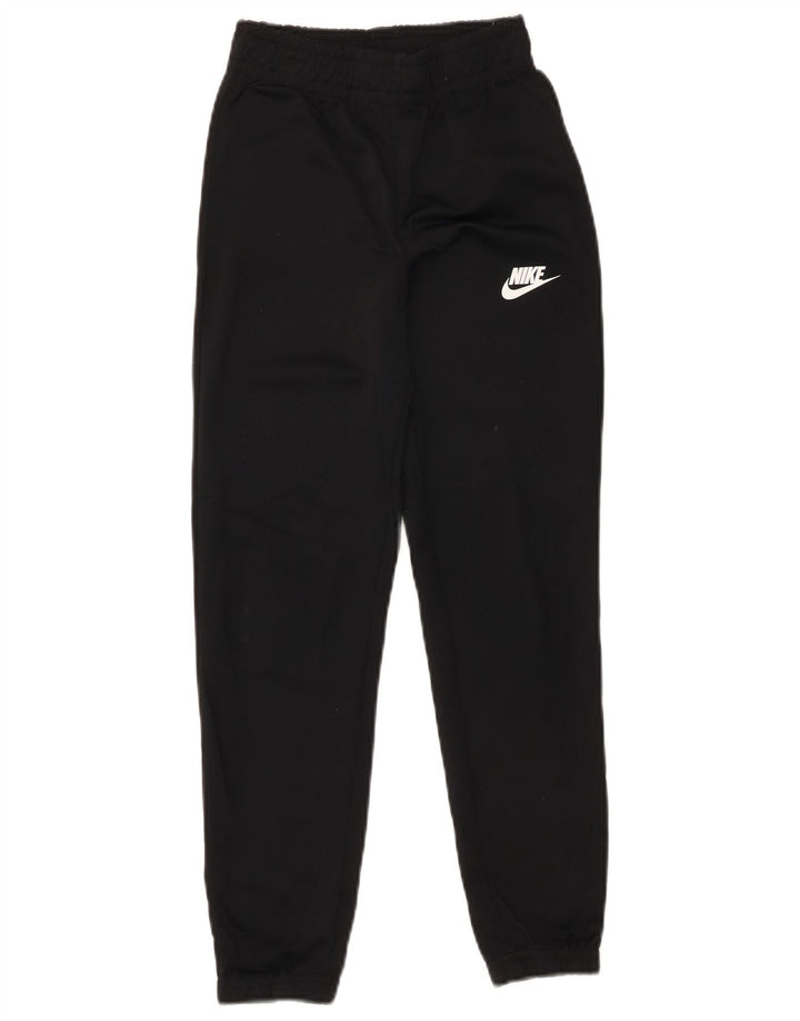 Nike Girls Tracksuit Trousers Joggers 8-9 Years Small  Black Polyester