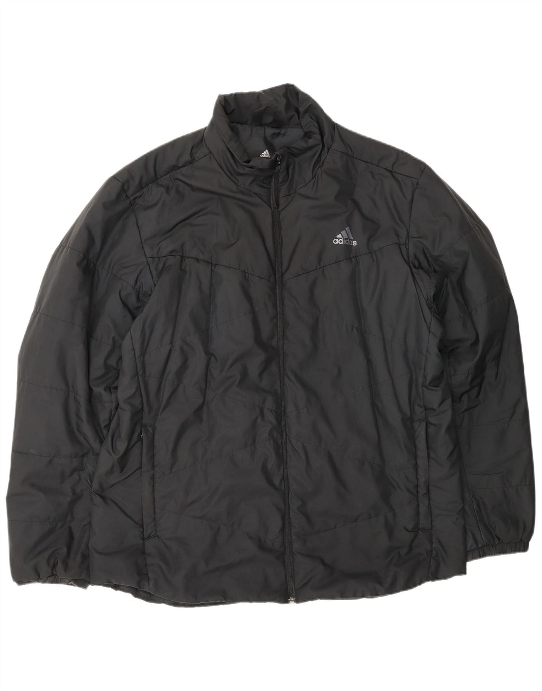 ADIDAS Mens Padded Jacket UK 42 XL Black Polyester