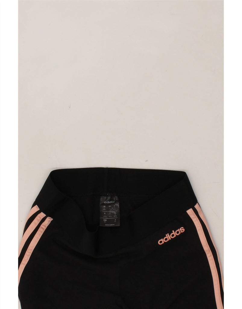 ADIDAS Womens Leggings UK 8/10 Small  Black Cotton Vintage Adidas and Second-Hand Adidas from Messina Hembry 