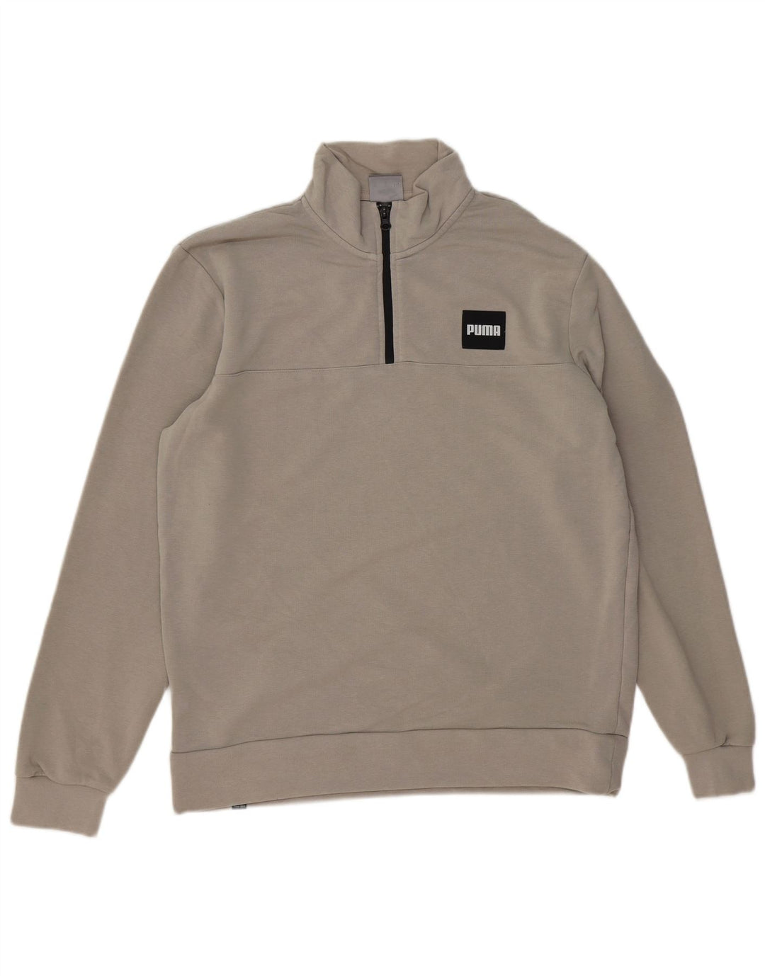 Puma Mens Zip Neck Sweatshirt Jumper Medium Grey