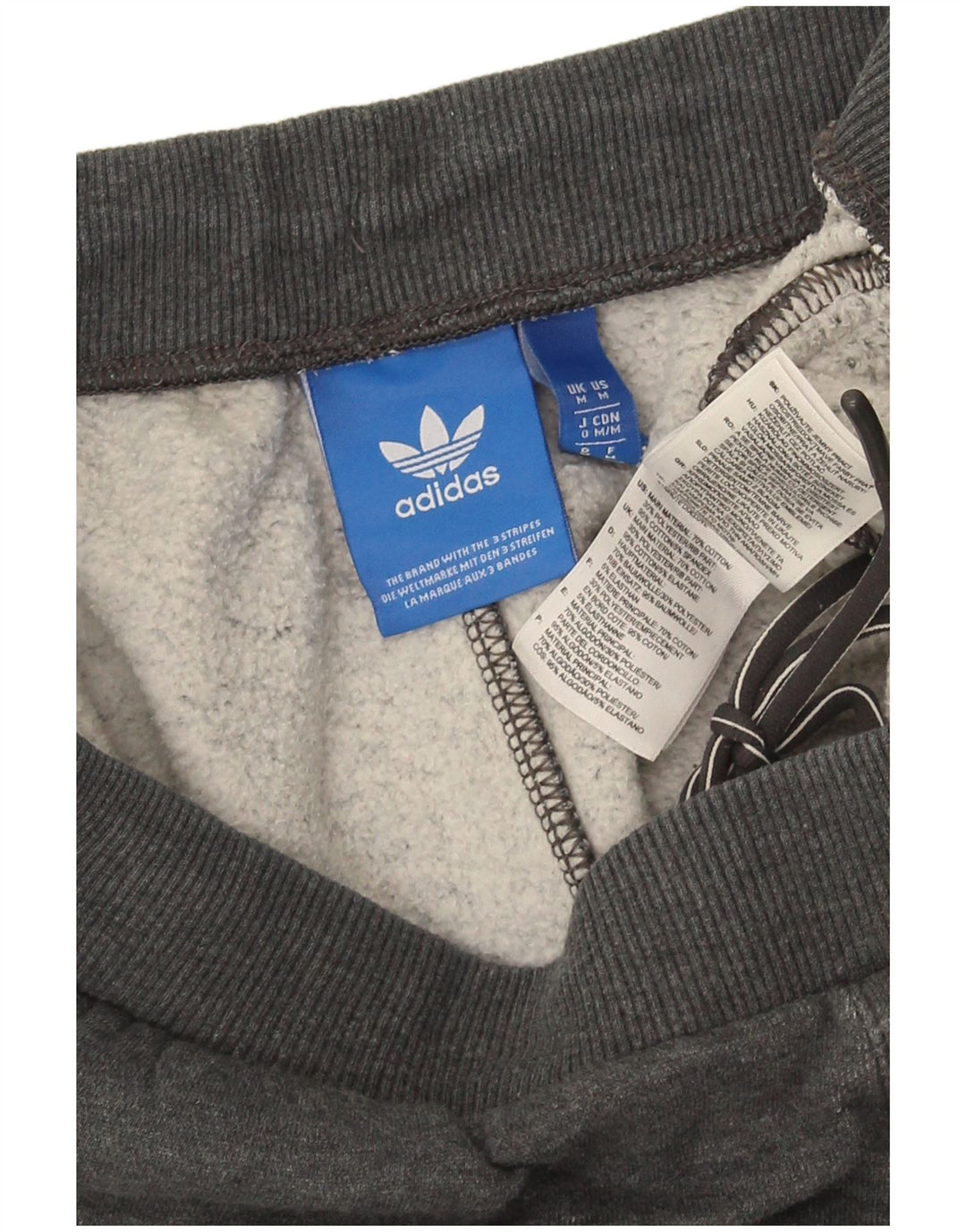 Adidas Mens Tracksuit Trousers Joggers Medium Grey Cotton