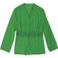 VINTAGE Womens Shirt Blouse IT 44 Medium Green Vintage Vintage and Second-Hand Vintage from Messina Hembry 