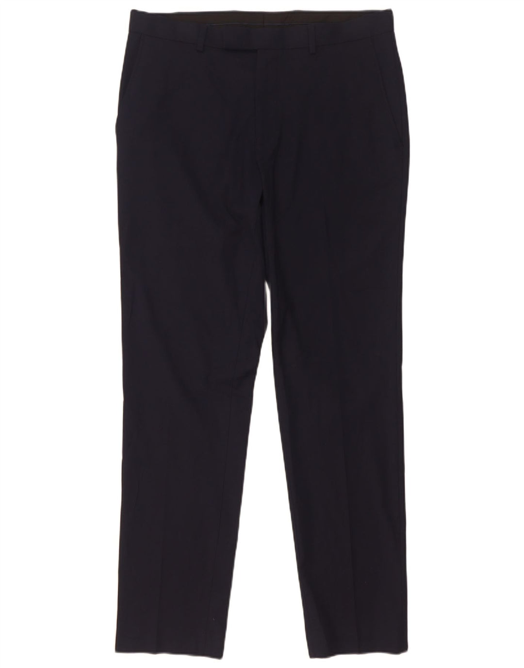 Marks & Spencer Mens Slim Fit Suit Trousers W32 L31 Navy Blue Polyester