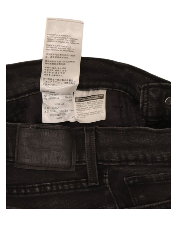 Levi's Womens 710 Super Skinny Jeans W28 L28 Black Cotton