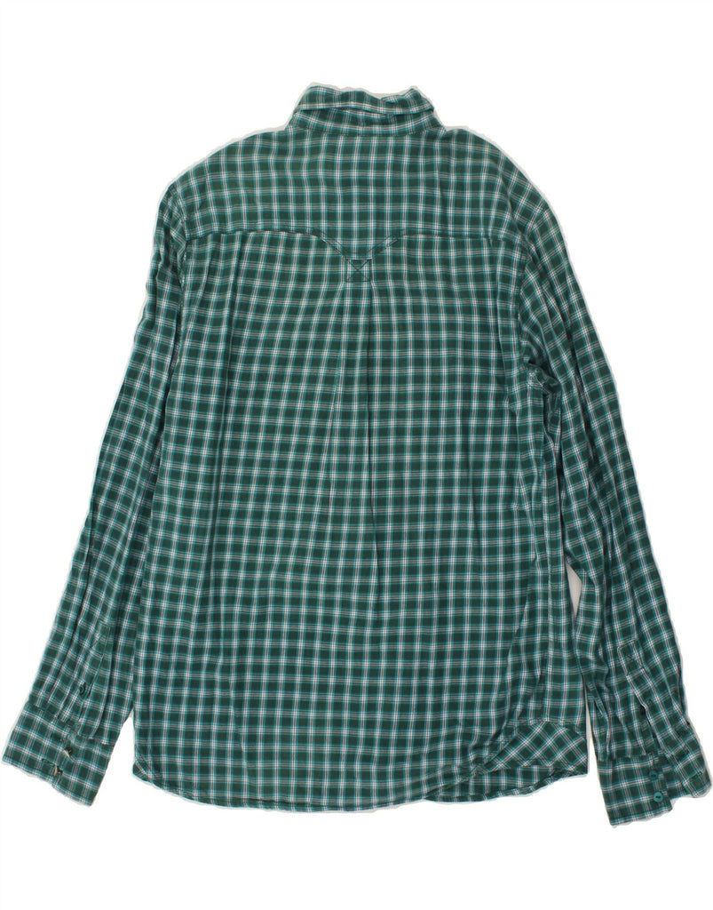 ANIMAL Mens Flannel Shirt Medium Green Check Cotton Vintage Animal and Second-Hand Animal from Messina Hembry 