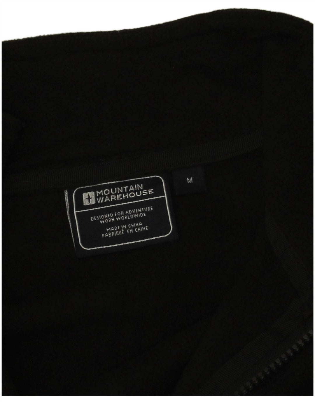 Mountain Warehouse Mens Fleece Jacket UK 38 Medium Black Polyester