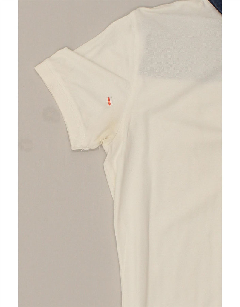 TOMMY HILFIGER Mens Polo Shirt Medium White Colourblock Cotton Vintage Tommy Hilfiger and Second-Hand Tommy Hilfiger from Messina Hembry 