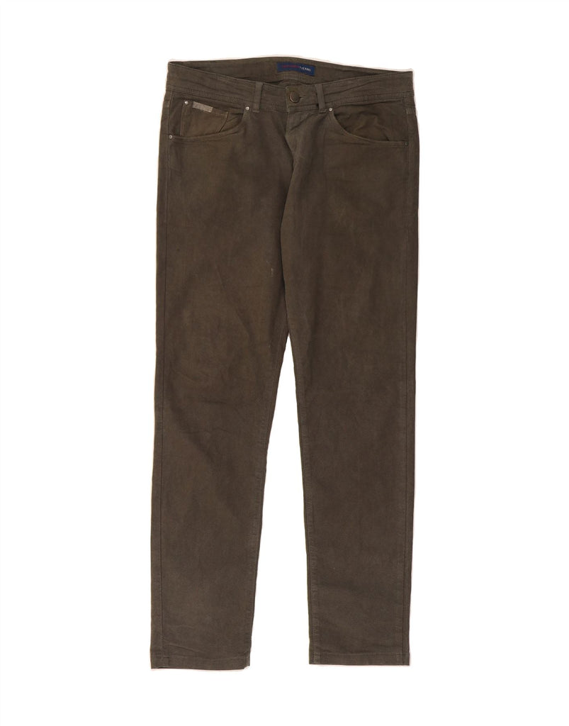 TRUSSARDI Mens Slim Casual Trousers W35 L32 Grey Vintage Trussardi and Second-Hand Trussardi from Messina Hembry 