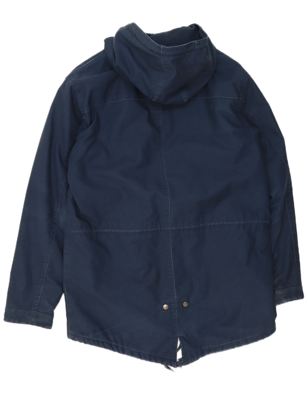 Carhartt Mens Hooded Parka Jacket UK 42 XL Navy Blue Polyester