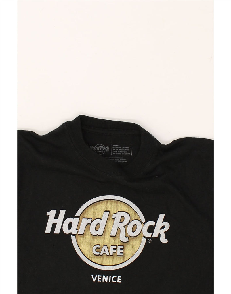 HARD ROCK CAFE Womens Venice Graphic T-Shirt Top UK 10 Small Black Cotton | Vintage Hard Rock Cafe | Thrift | Second-Hand Hard Rock Cafe | Used Clothing | Messina Hembry 