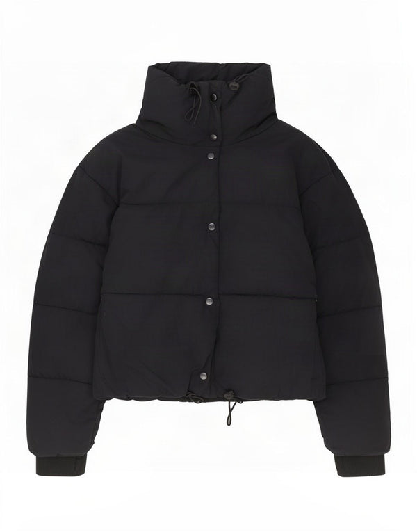 Zara Womens Oversized Padded Jacket UK 10 Small Black Polyester