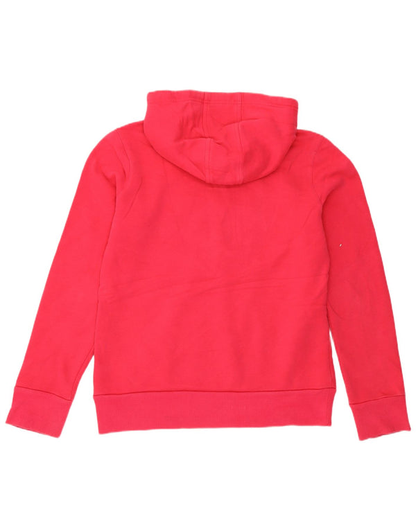 Adidas Womens Graphic Hoodie Jumper UK 12/14 Medium Pink Cotton