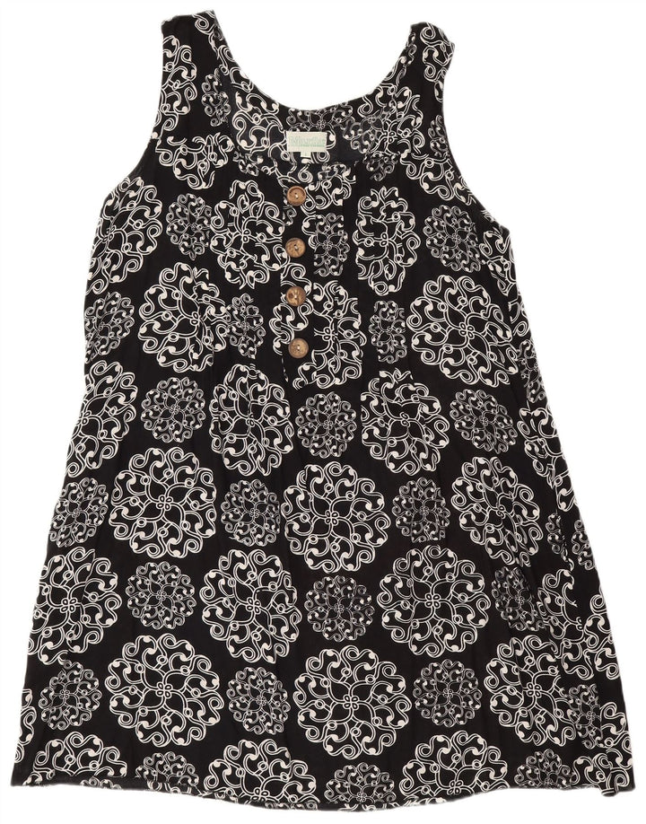 Marila Womens Sleeveless Oversized Tunic Dress UK 16 Large Black Paisley