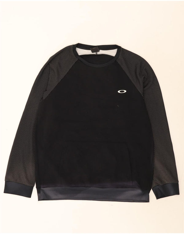 Oakley Mens Sweatshirt Jumper XL Black Spotted