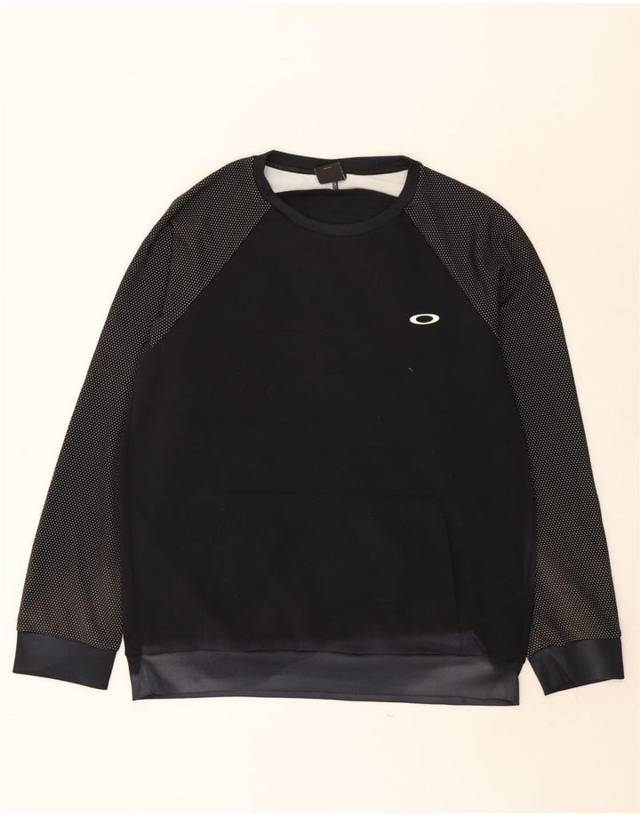 Oakley Mens Sweatshirt Jumper XL Black Spotted