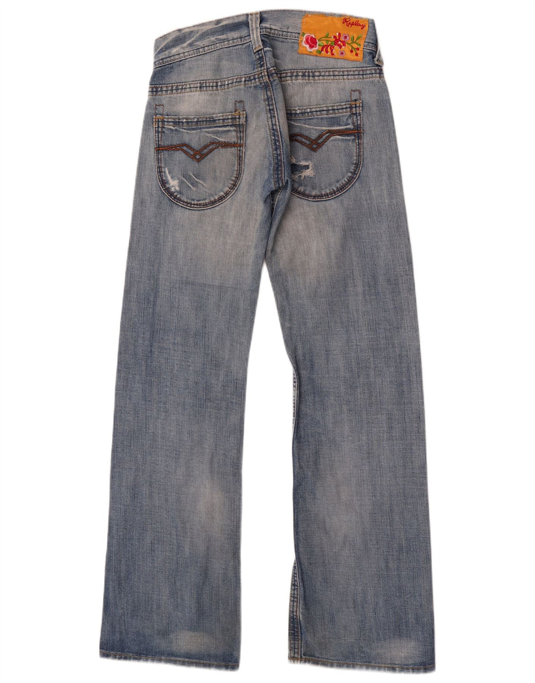 Replay Womens Bootcut Jeans W26 L34 Blue Cotton