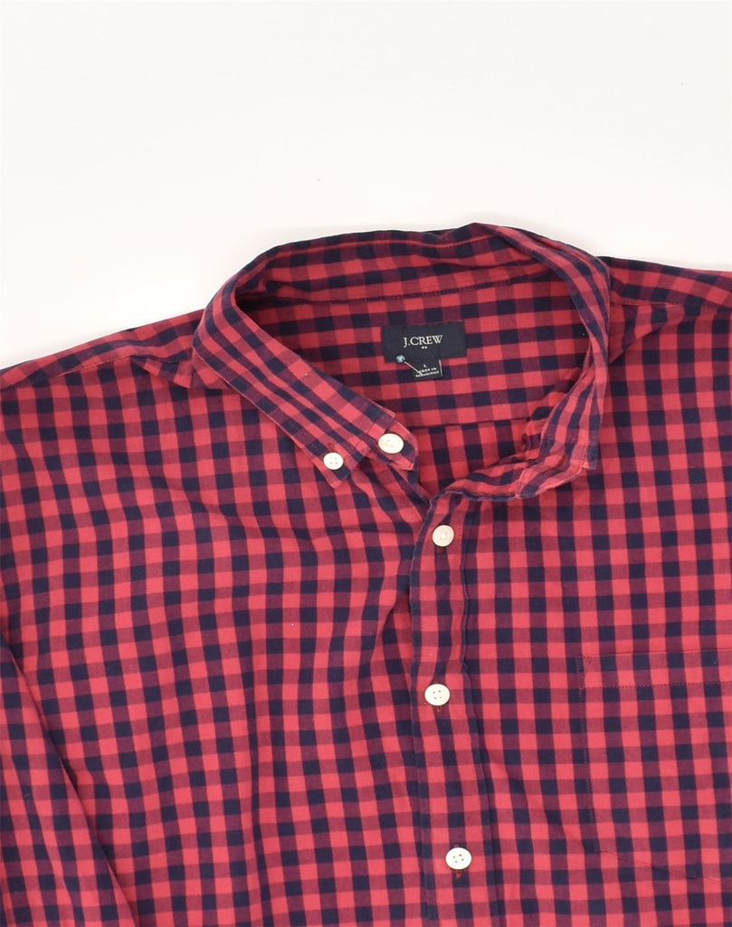 J. CREW Mens Shirt Large Red Gingham Cotton | Vintage J. Crew | Thrift | Second-Hand J. Crew | Used Clothing | Messina Hembry 