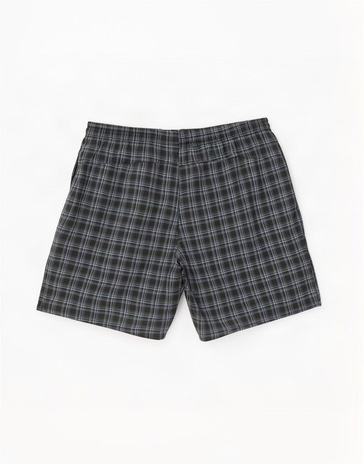 Adidas Mens Swimming Shorts Large Grey Check Polyester