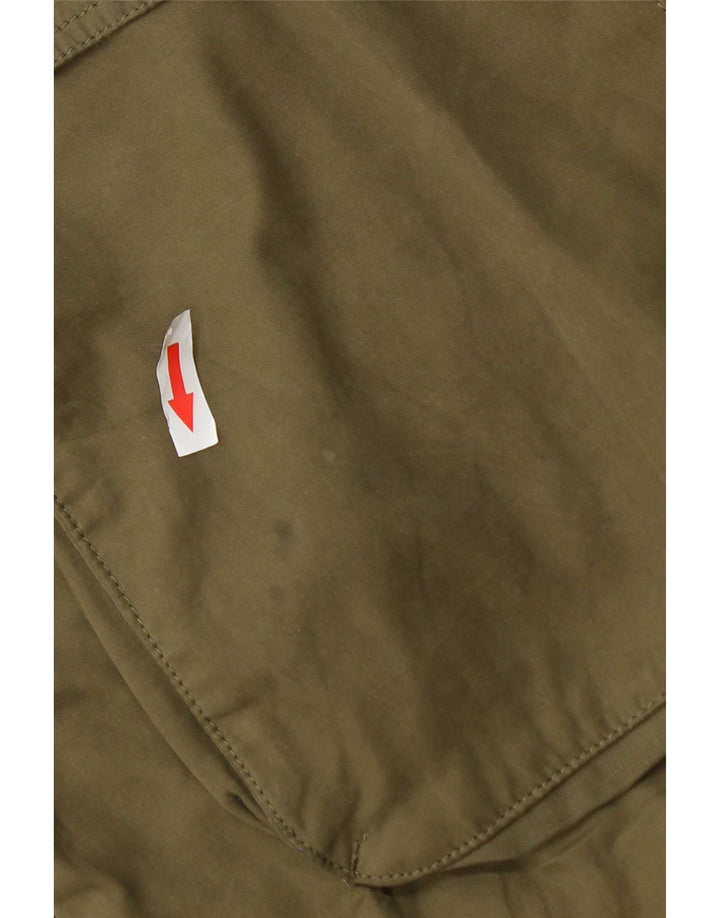 Marks & Spencer Womens Hooded Parka Jacket UK 18 XL  Khaki Polyester