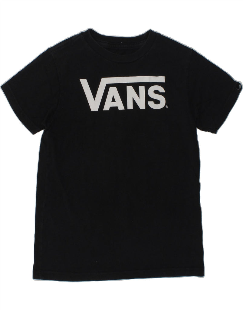 VANS Boys Custom Fit Graphic T-Shirt Top 4-5 Years Black Cotton | Vintage Vans | Thrift | Second-Hand Vans | Used Clothing | Messina Hembry 