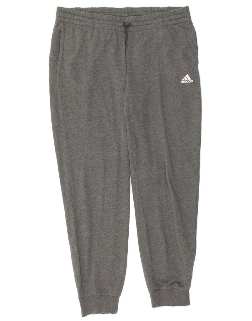 ADIDAS Womens Graphic Tracksuit Trousers Joggers UK 18 XL Grey Cotton | Vintage Adidas | Thrift | Second-Hand Adidas | Used Clothing | Messina Hembry 