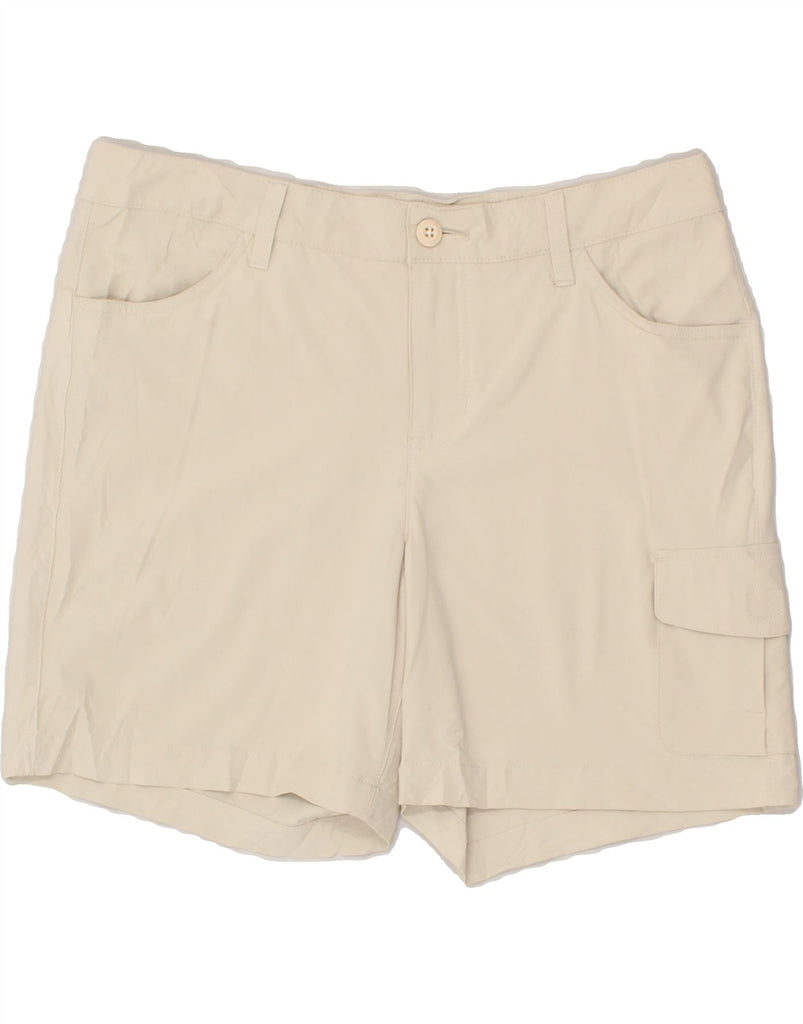 EDDIE BAUER Womens Cargo Shorts US 10 Large W32  Beige Polyester | Vintage Eddie Bauer | Thrift | Second-Hand Eddie Bauer | Used Clothing | Messina Hembry 