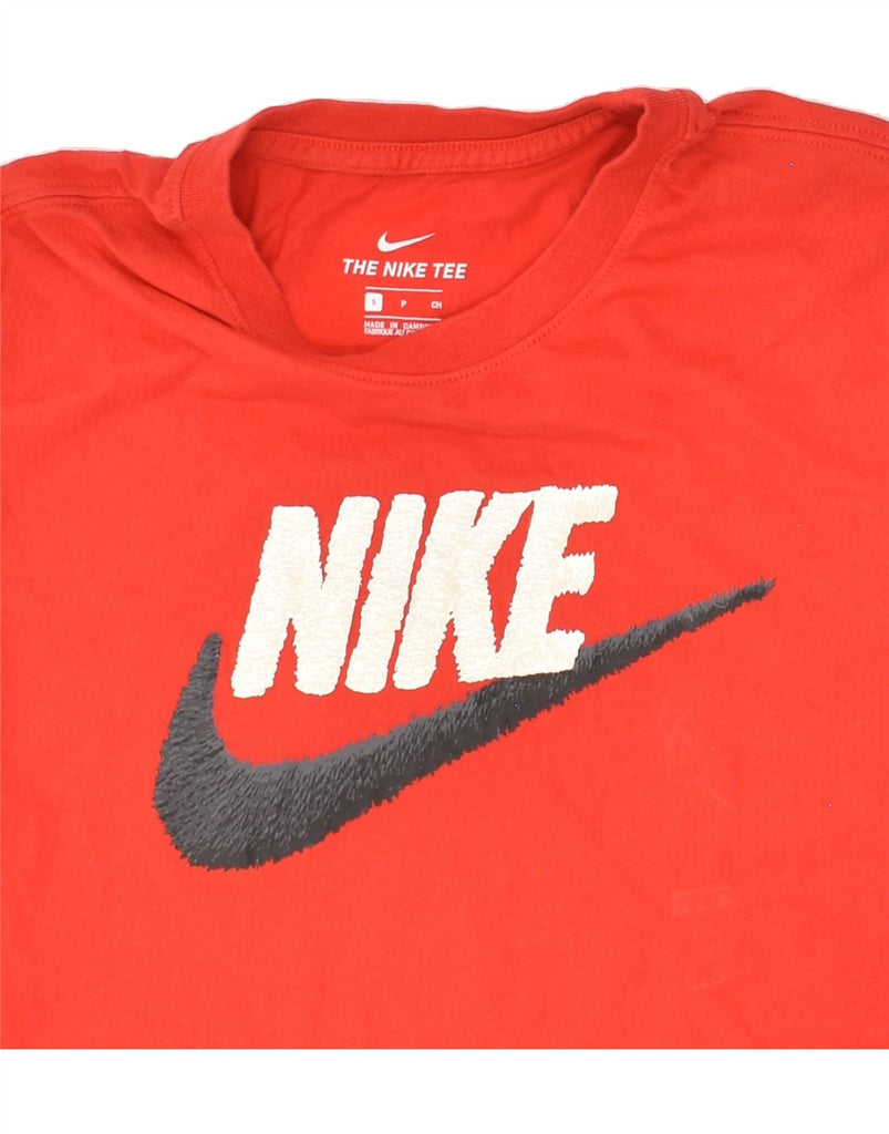 NIKE Mens Graphic T-Shirt Top Small Red Cotton | Vintage Nike | Thrift | Second-Hand Nike | Used Clothing | Messina Hembry 