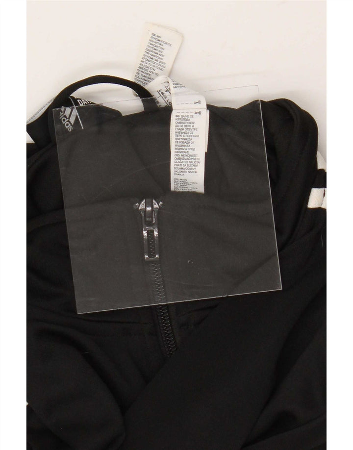 Adidas Womens Tracksuit Top Jacket UK 16/18 Large Black Polyester