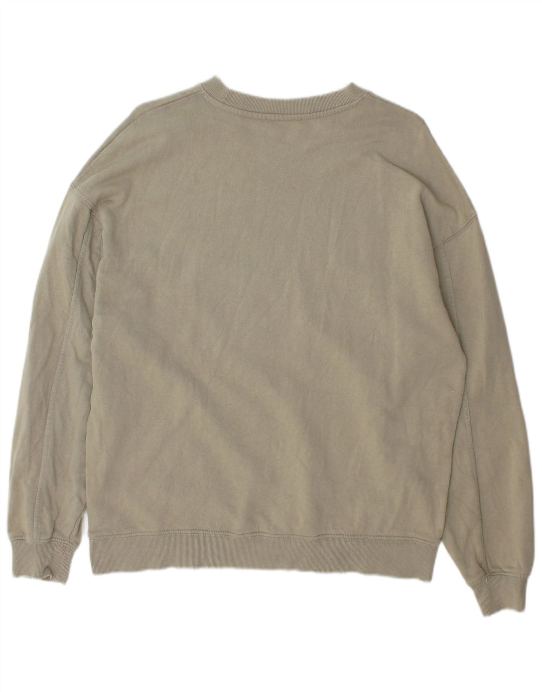 Zara Mens Sweatshirt Jumper Medium Khaki Cotton