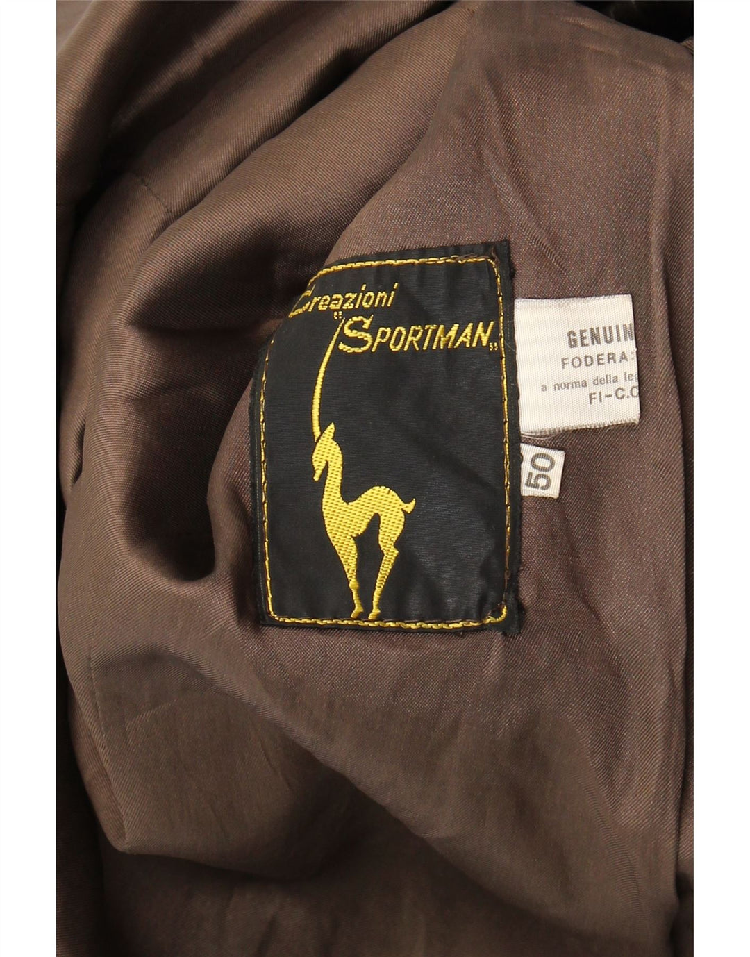 VINTAGE Mens Leather Coat IT 50 Large Brown Leather