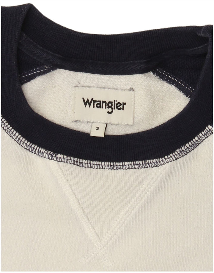 Wrangler Mens Sweatshirt Jumper Small White Colourblock