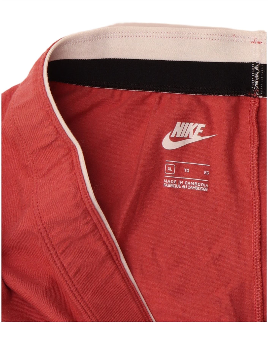 NIKE Womens Graphic Leggings UK 18 XL  Red Cotton