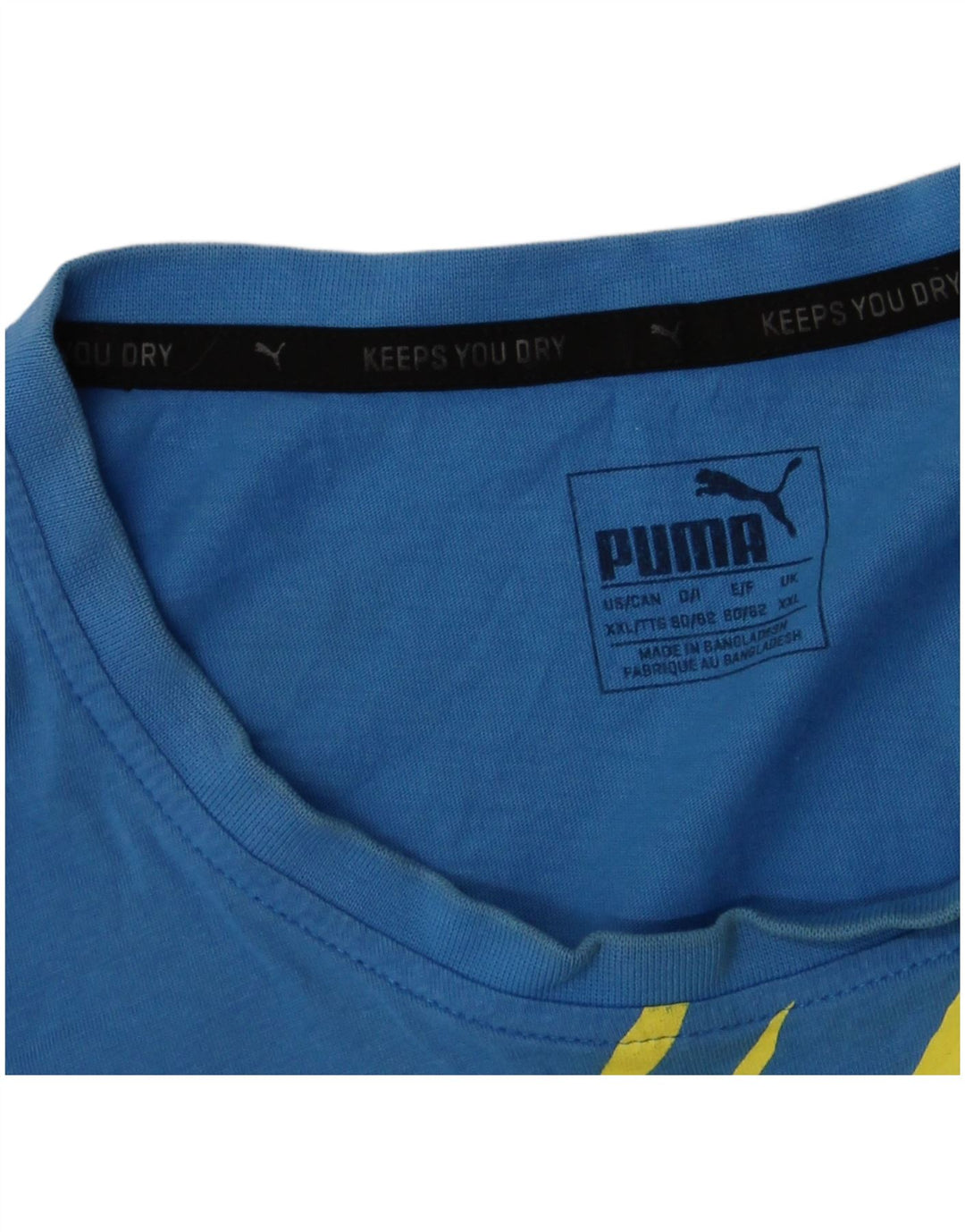 Puma Mens Graphic T-Shirt Top 2XL Blue