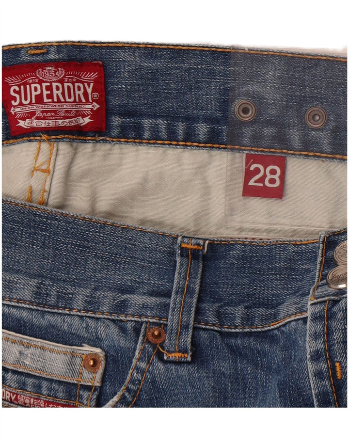 Superdry Mens Straight Jeans W28 L33 Blue Cotton
