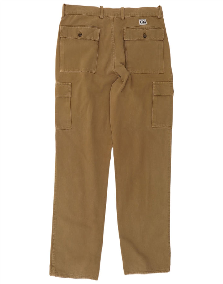 Carrera Mens Straight Cargo Trousers W36 L33 Beige Cotton