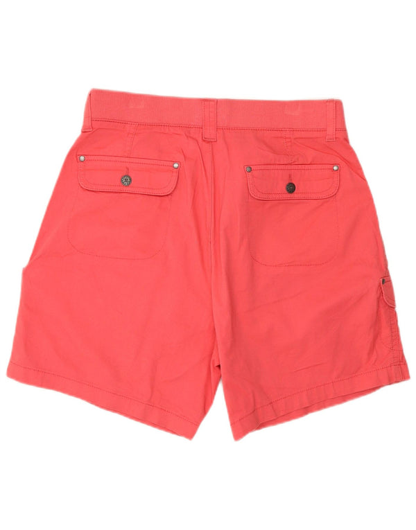 Lee Womens Mid Rise Relaxed Fit Cargo Shorts US 10 Large W32  Pink Cotton