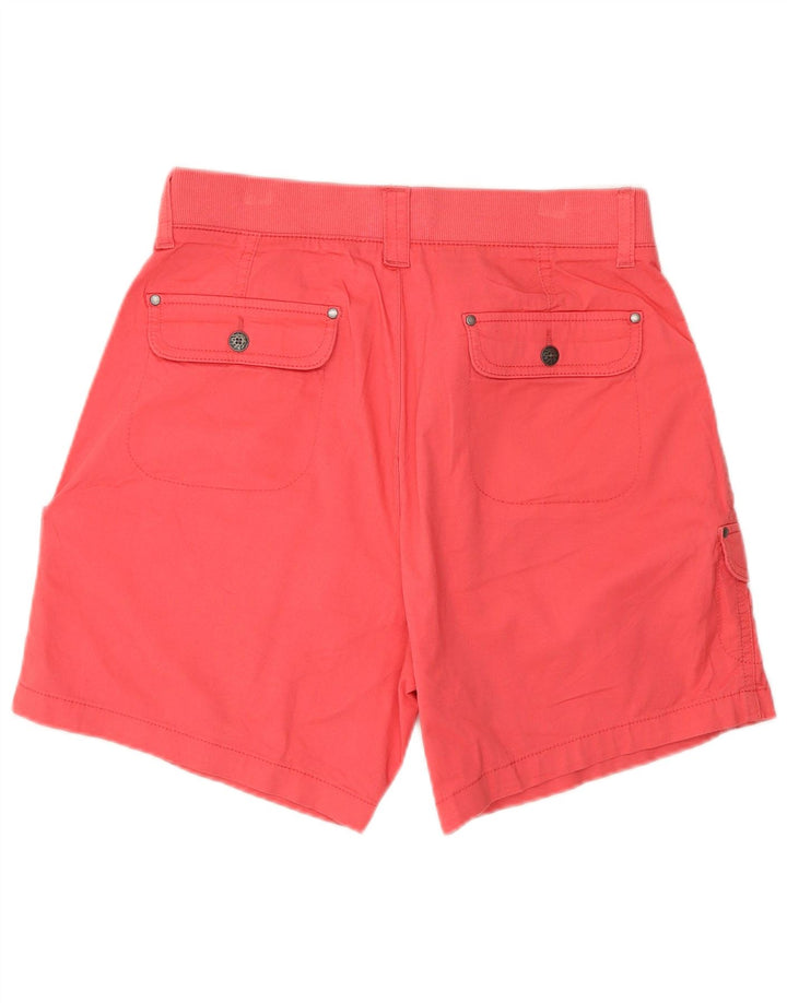 Lee Womens Mid Rise Relaxed Fit Cargo Shorts US 10 Large W32  Pink Cotton