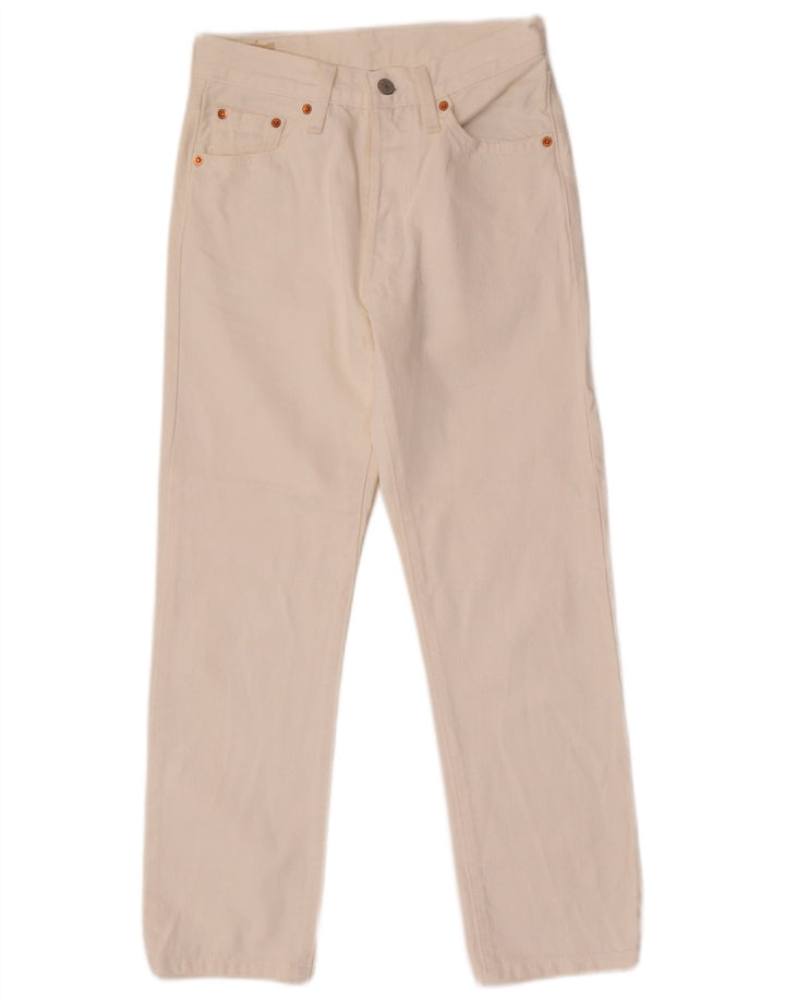 Levi's Womens 501 Straight Jeans W26 L26 White