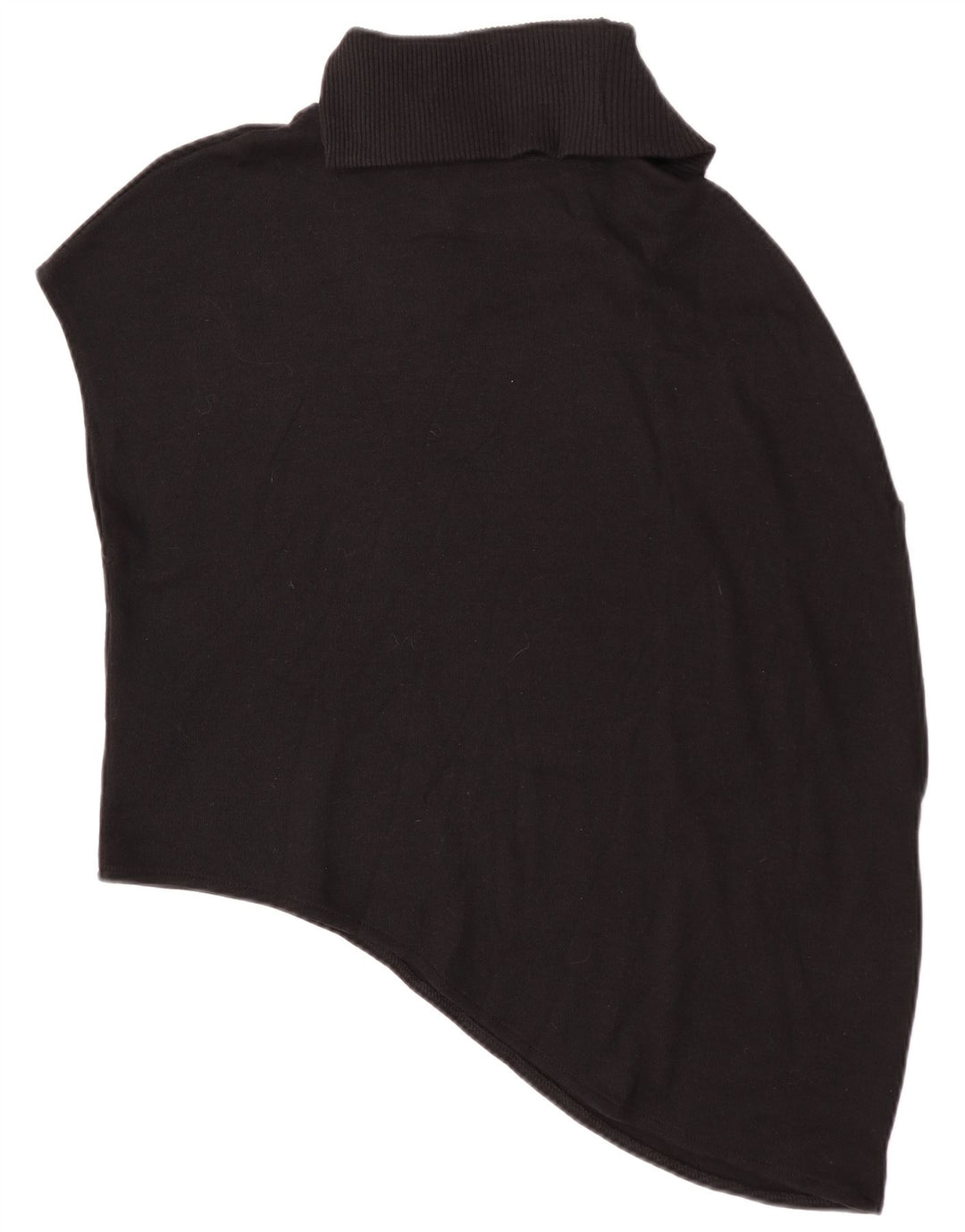 Zara Womens Asymmetric Oversized Vest Tank Top UK 10 Small Black Polyester
