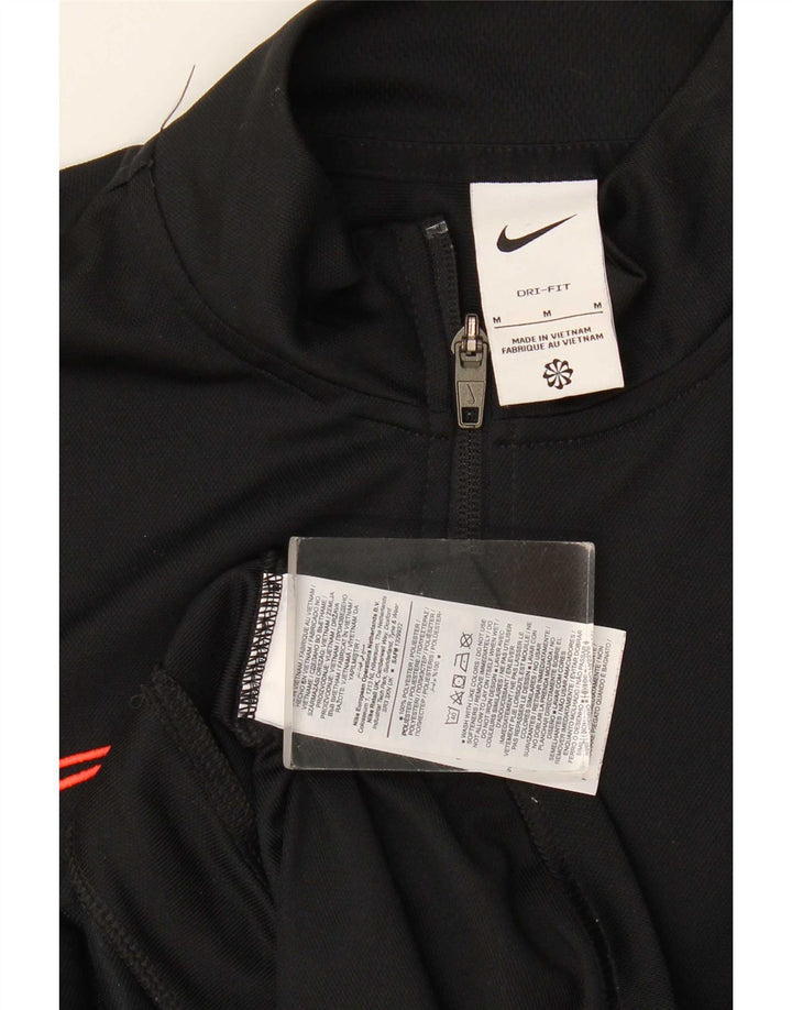 Nike Mens Dri Fit Tracksuit Top Jacket Medium Black Polyester
