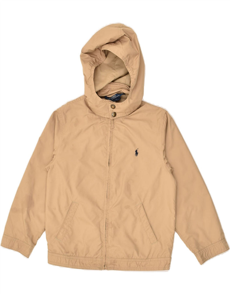 POLO RALPH LAUREN Boys Hooded Rain Jacket 6-7 Years Brown Polyester | Vintage Polo Ralph Lauren | Thrift | Second-Hand Polo Ralph Lauren | Used Clothing | Messina Hembry 