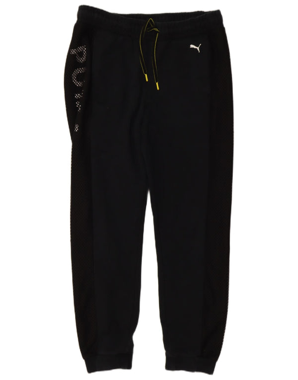 Puma Womens Graphic Tracksuit Trousers Joggers UK 14 Large Black