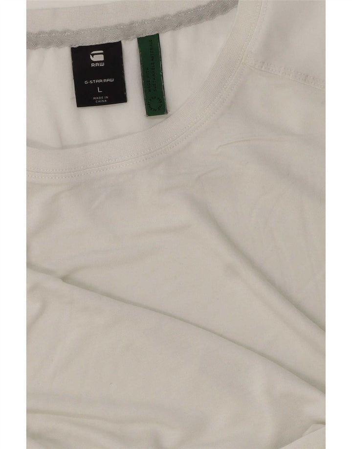 G-Star Mens T-Shirt Top Large White
