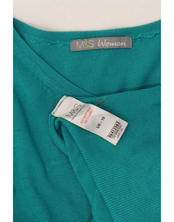 Marks & Spencer Womens Cardigan Sweater UK 10 Small Blue Viscose