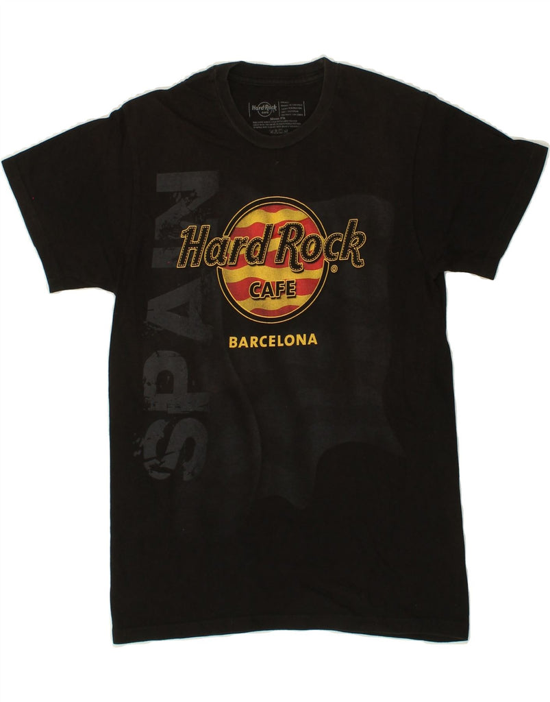 HARD ROCK CAFE Mens Barcelona Graphic T-Shirt Top Small Black Cotton Vintage Hard Rock Cafe and Second-Hand Hard Rock Cafe from Messina Hembry 