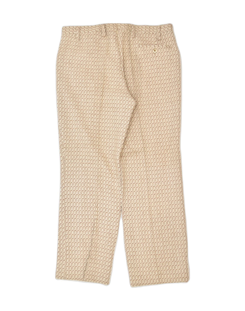 VINTAGE Mens Slim Casual Trousers IT 52 XL W36 L29 Beige Geometric | Vintage | Thrift | Second-Hand | Used Clothing | Messina Hembry 