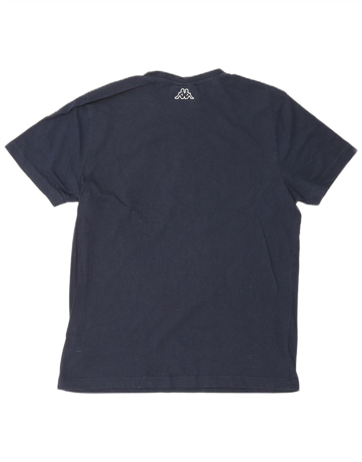 KAPPA Mens Graphic T-Shirt Top Large Navy Blue Cotton