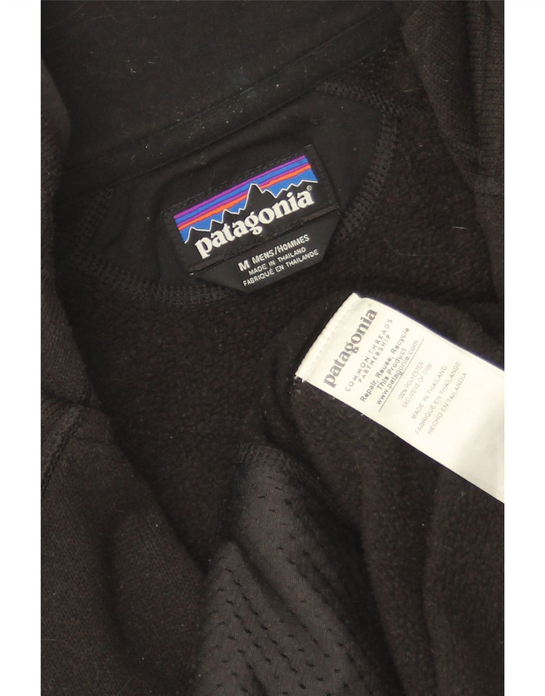 Patagonia Mens Tracksuit Top Jacket Medium Black Polyester