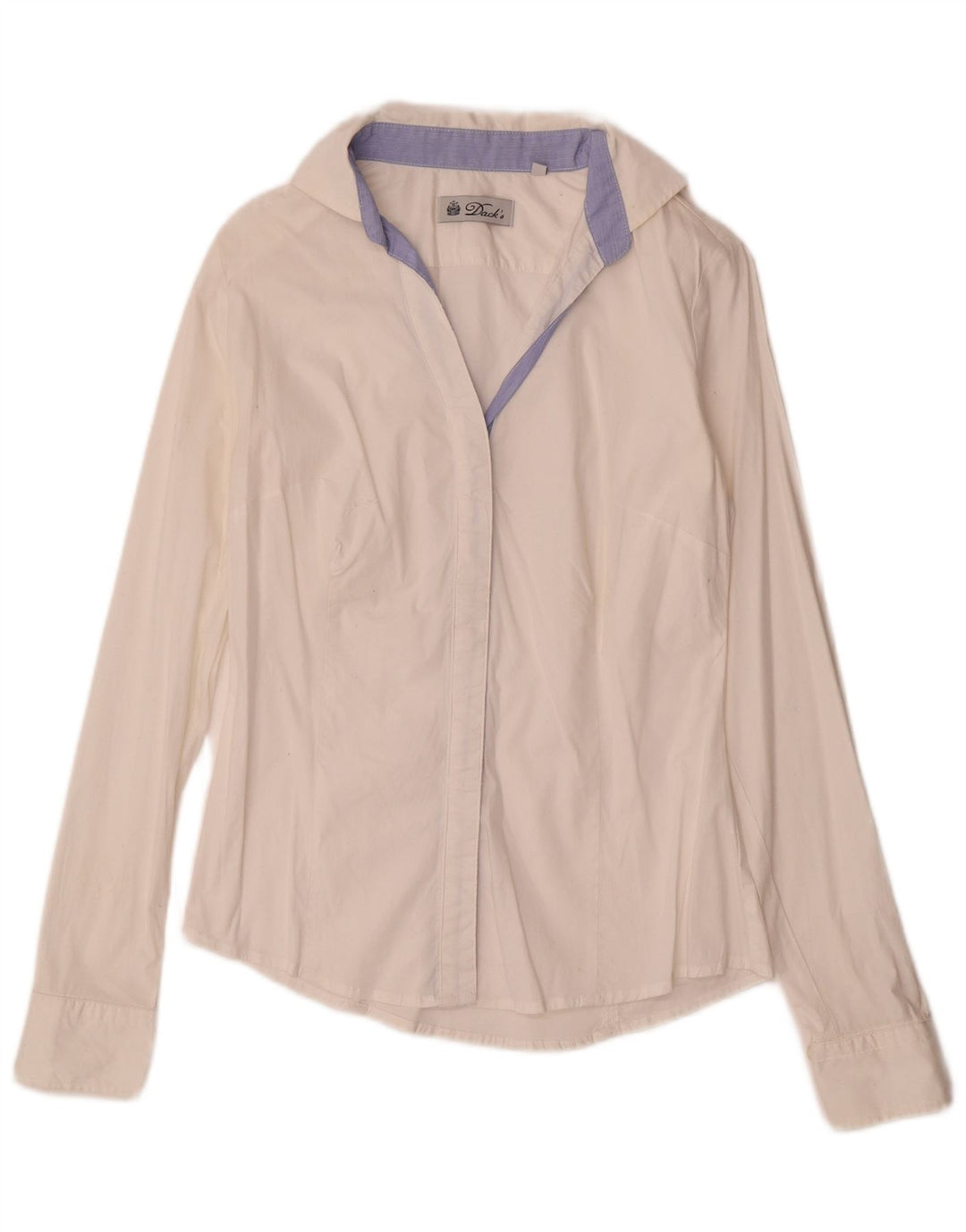 Dack's Womens Shirt UK 12 Medium White Cotton